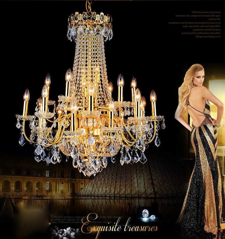 Đèn chùm pha lê phong cách châu âu CM187-15